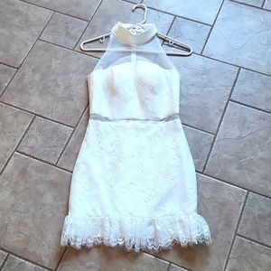 White Lace Mini Skirt Dress Women's Junior's Size XS S